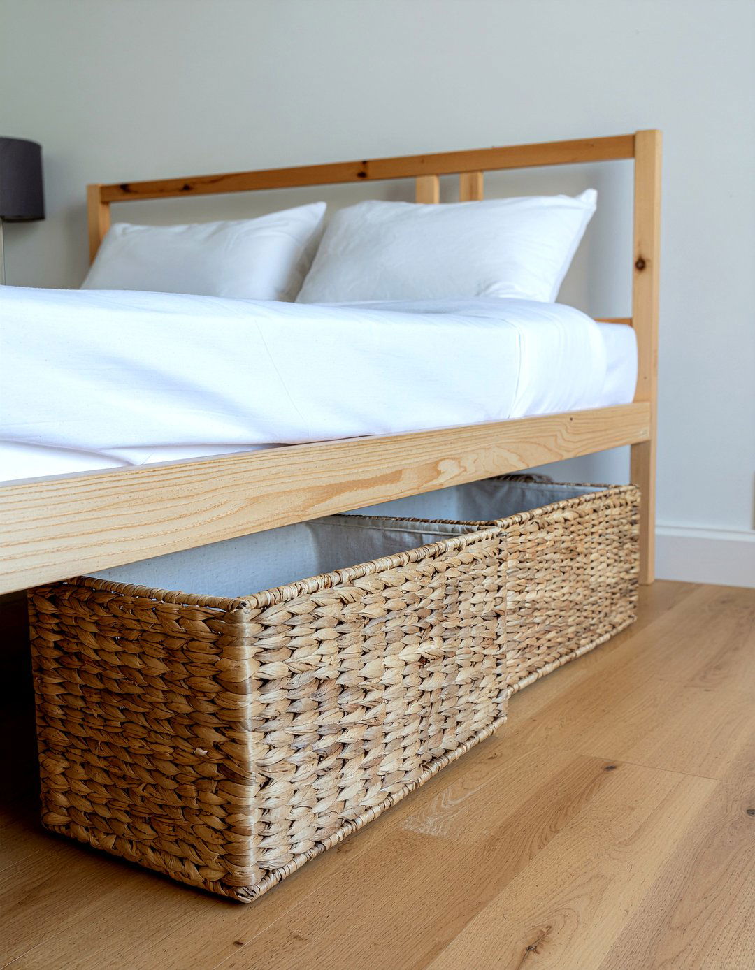 Underbed Wicker Storage Bins - 30 bedroom storage baskets