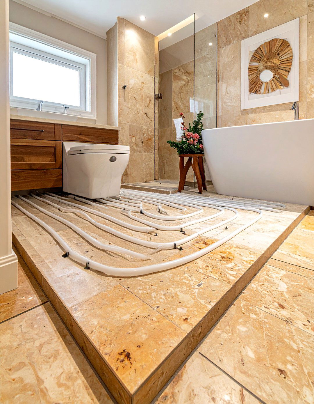 Underfloor Radiant Heating - 30 bespoke bathroom ideas