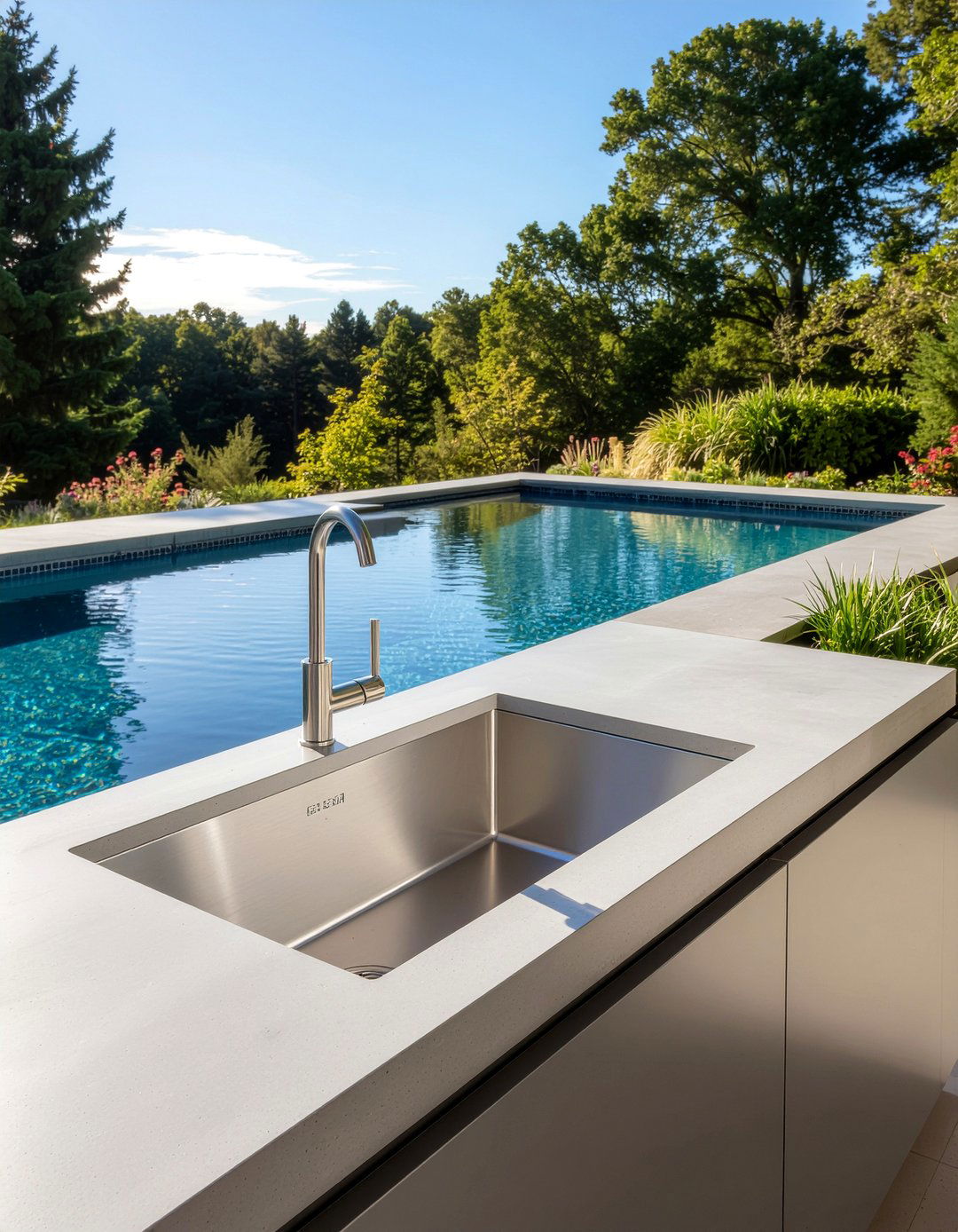 Undermount outdoor sink - 30 outdoor kitchen sink ideas