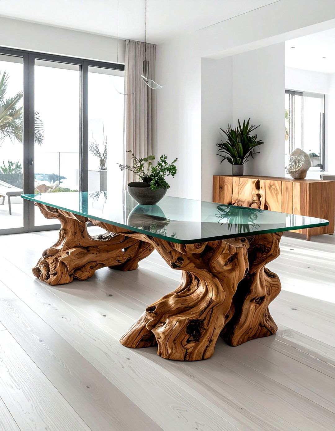 Unique glass dining table - 30 glass dining table ideas