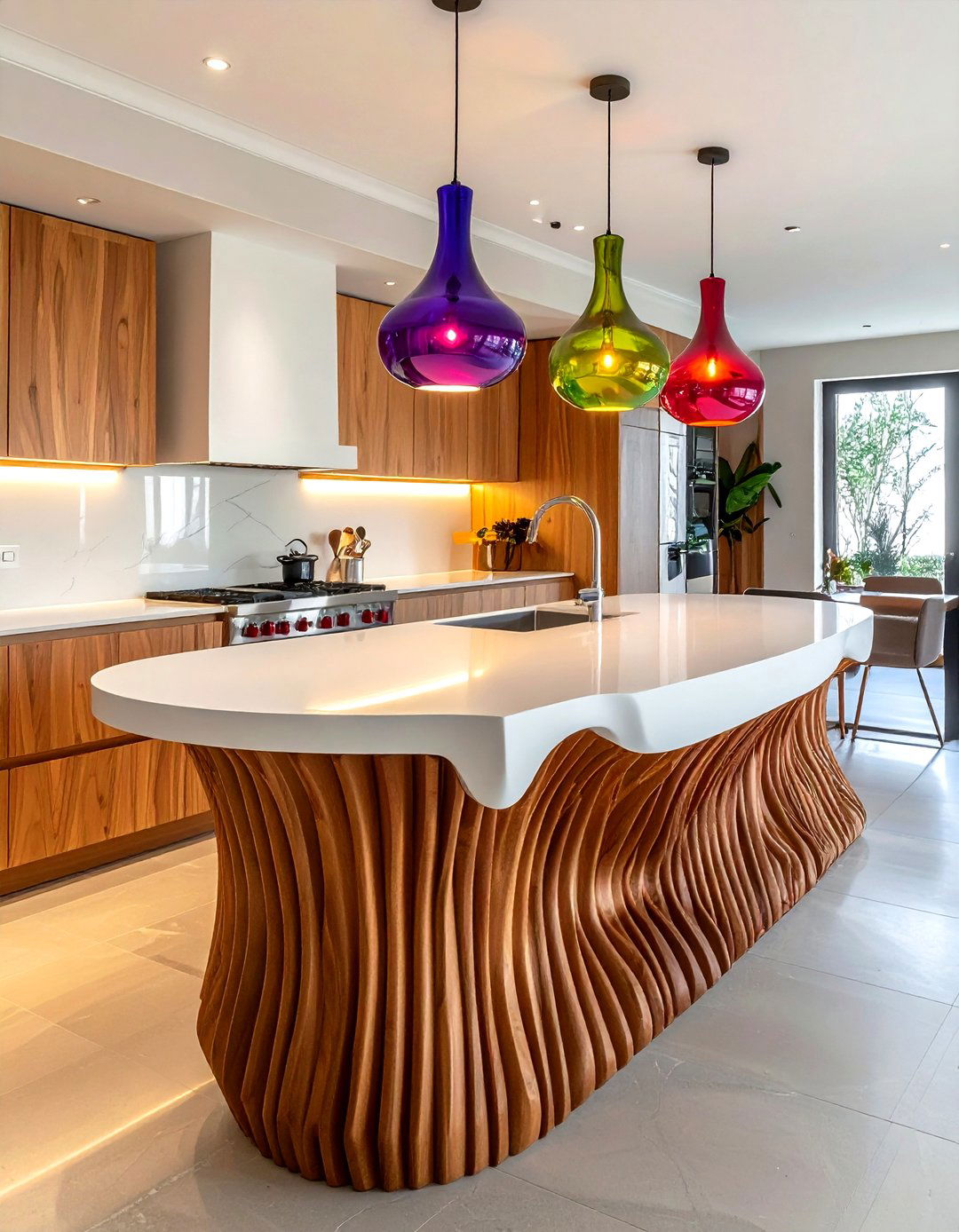 Unique kitchen island - 30 maximalist kitchen ideas