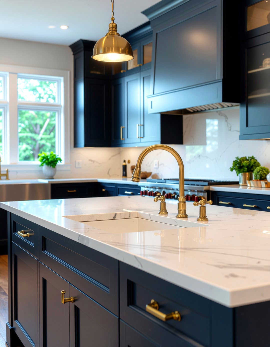 Unlacquered Brass Bridge Faucet - 30 bridge kitchen faucet ideas