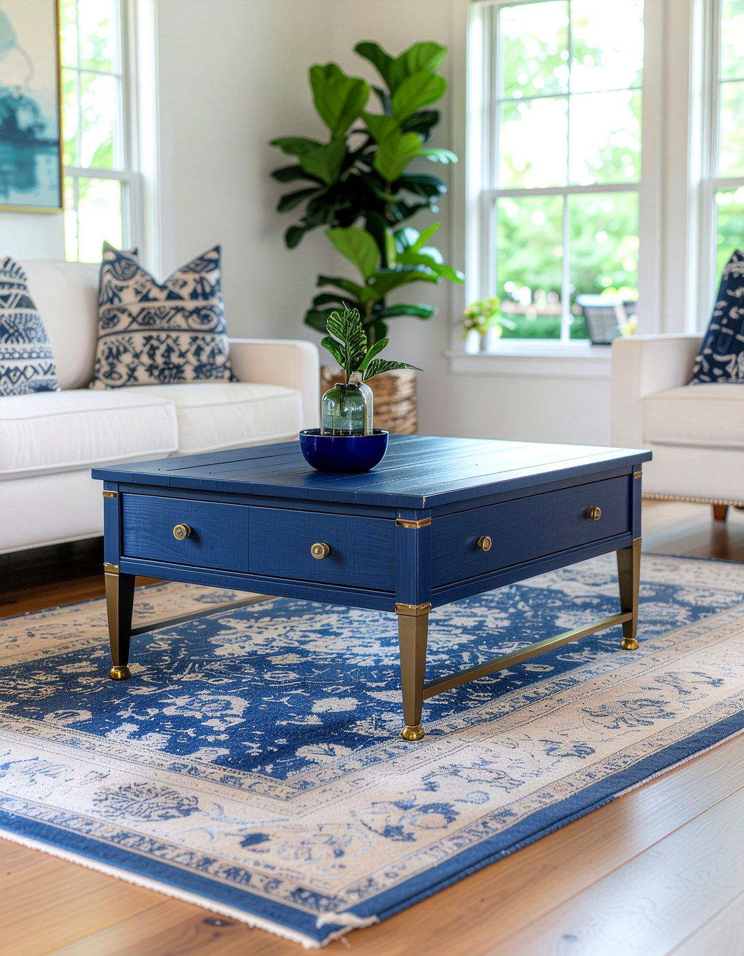 Upcycled coffee table - 30 thrifted living room ideas