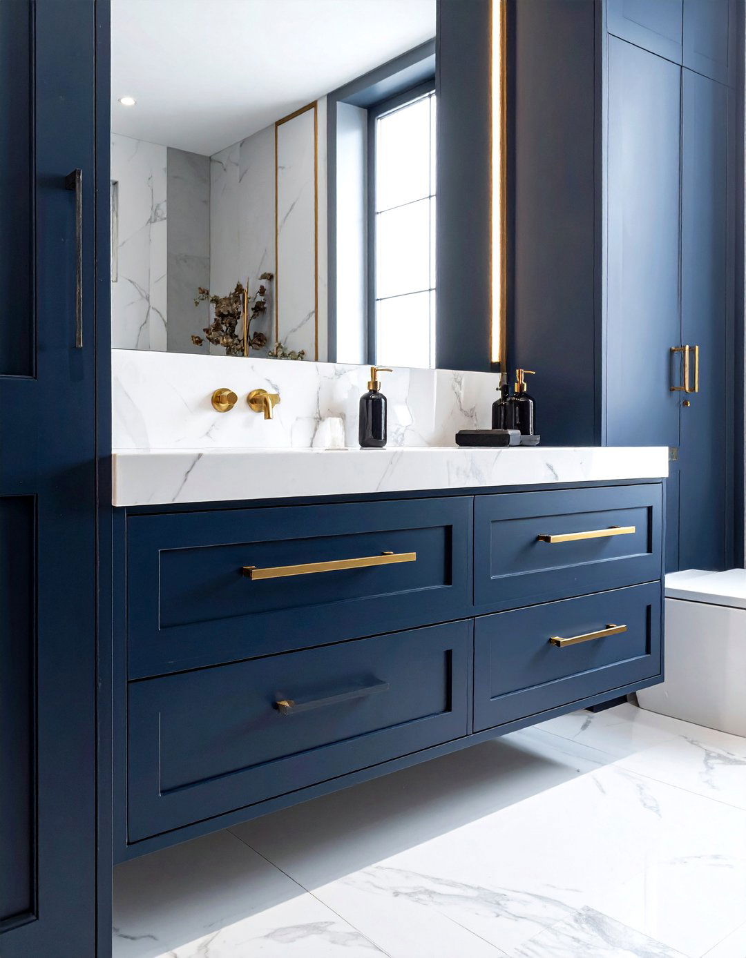 Update Cabinet Hardware - 30 DIY bathroom remodel ideas