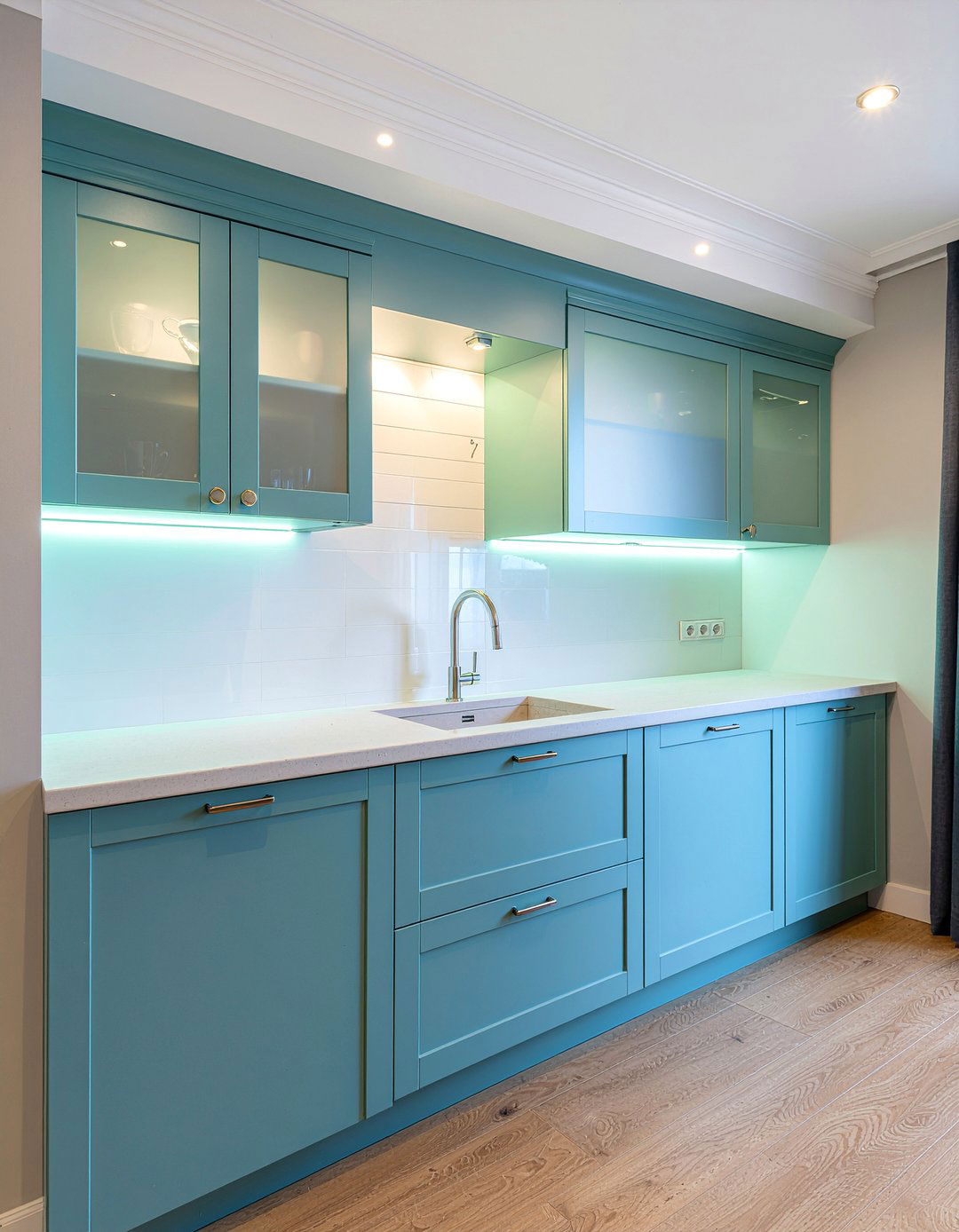 Update cabinet glass inserts - 30 partial kitchen remodel ideas