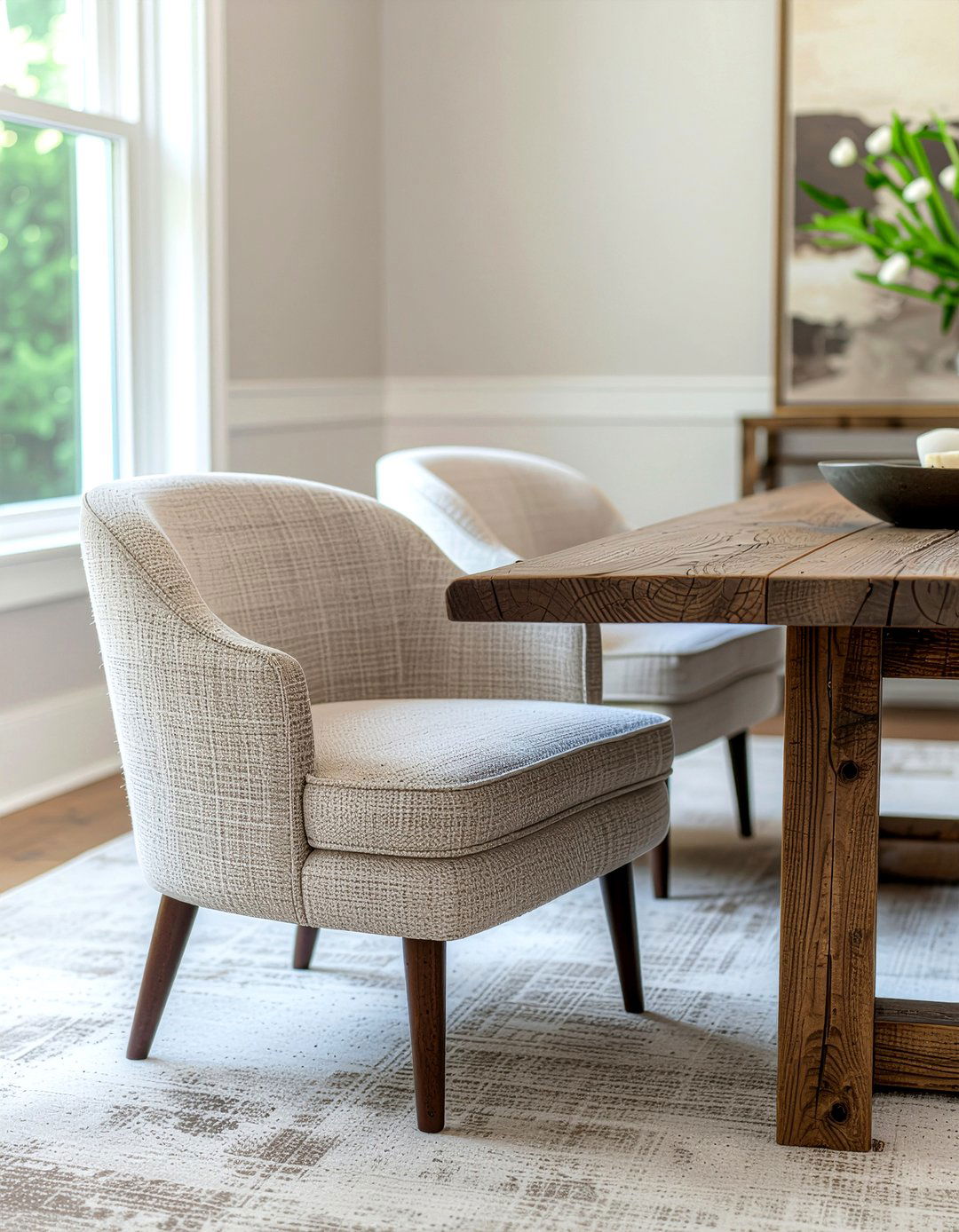 Upholstered Armchairs - 30 dining room seating ideas
