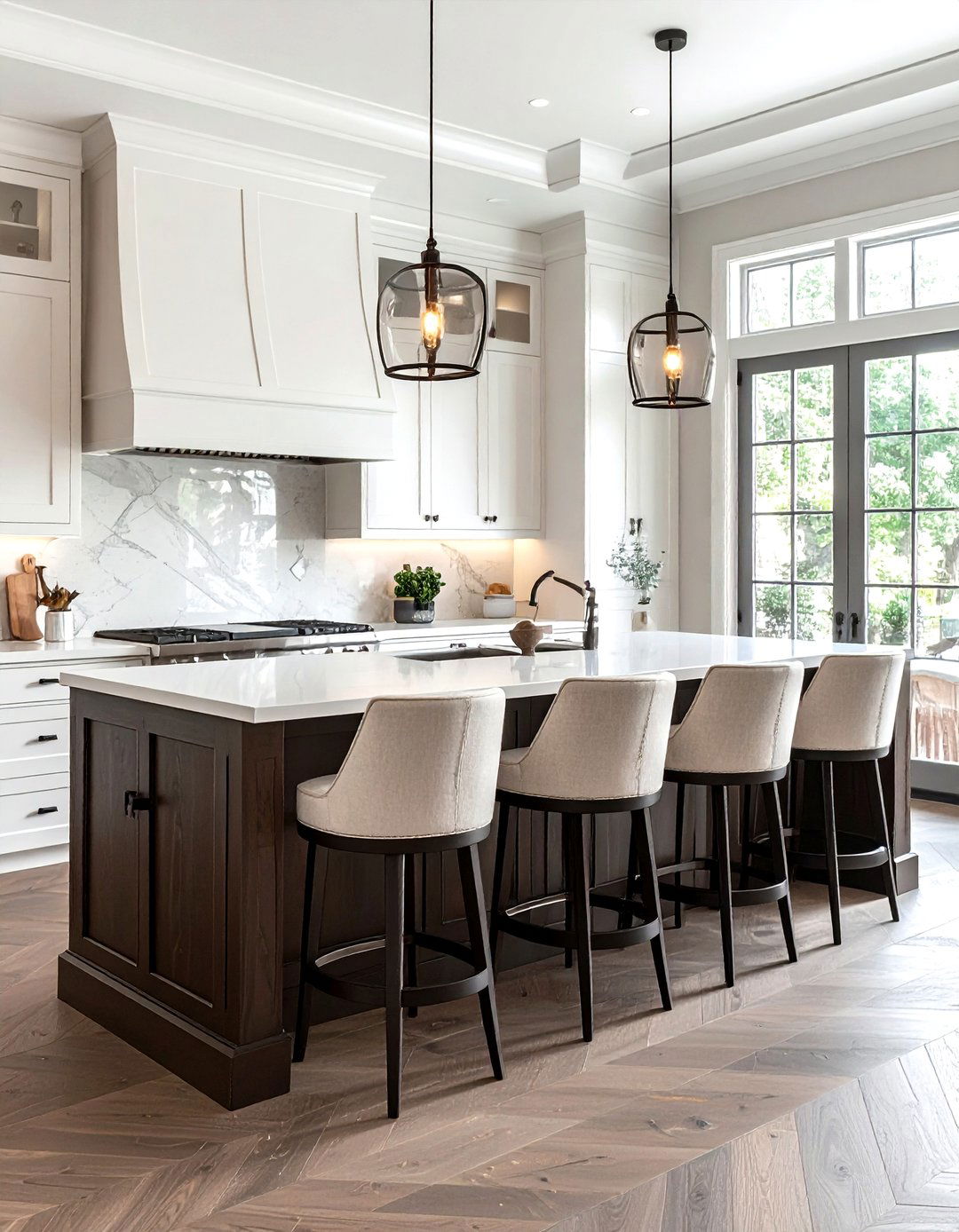 Upholstered Barrel Back Stool - 30 counter stool kitchen ideas