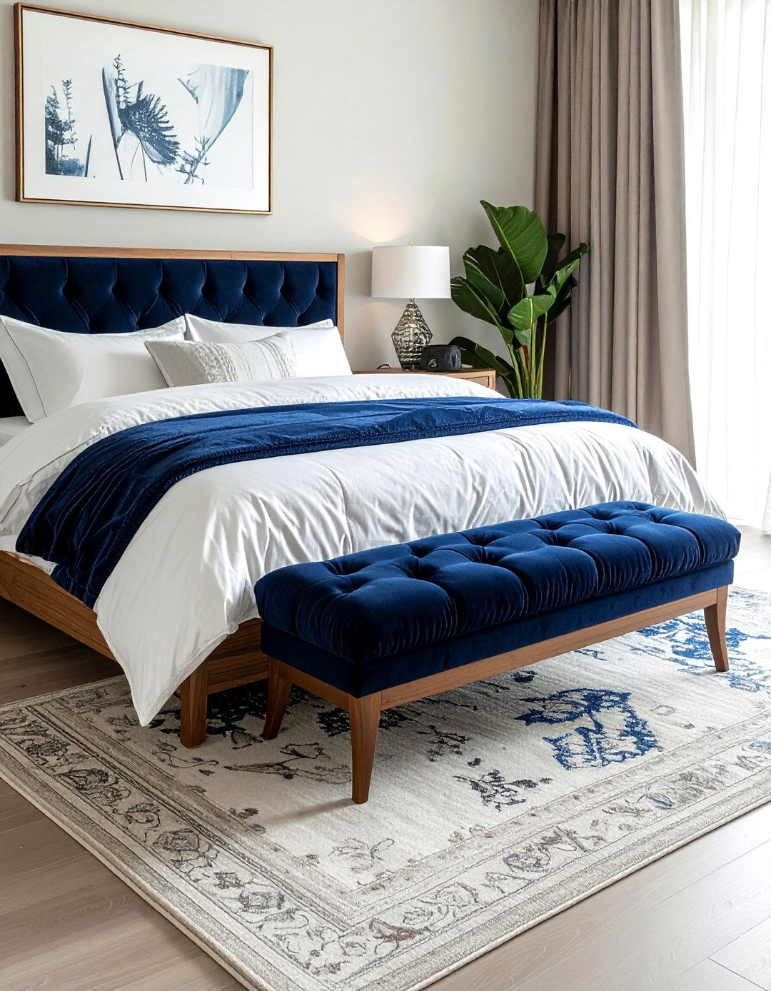 Upholstered Bench At Foot Of Bed - 30 bedroom seating arrangements ideas