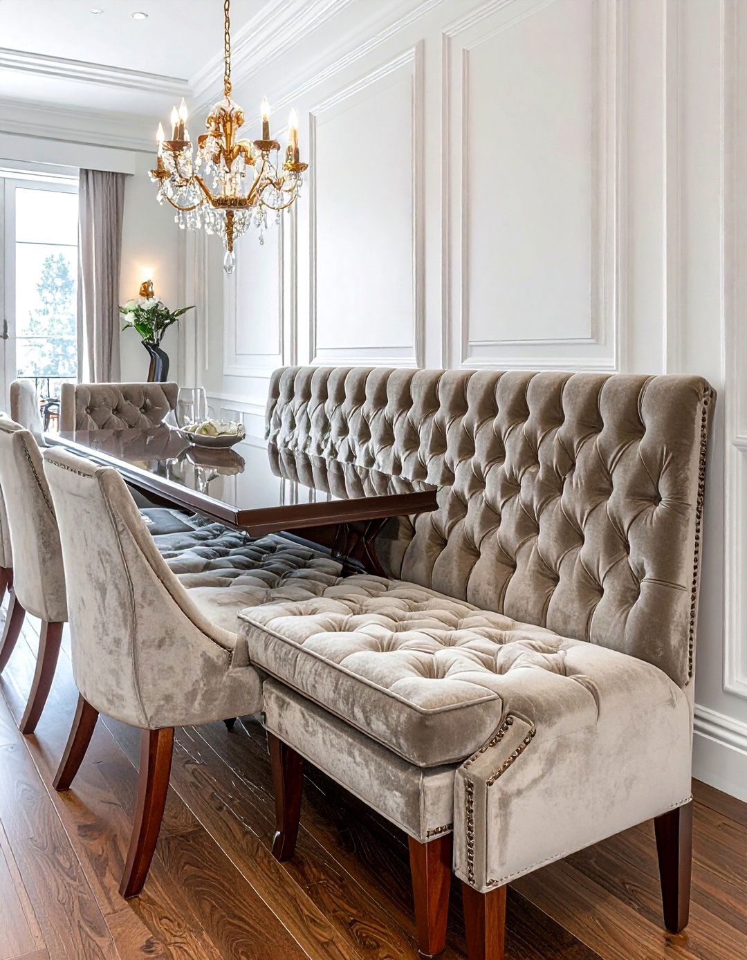 Upholstered Bench Dining - 30 regal dining room ideas