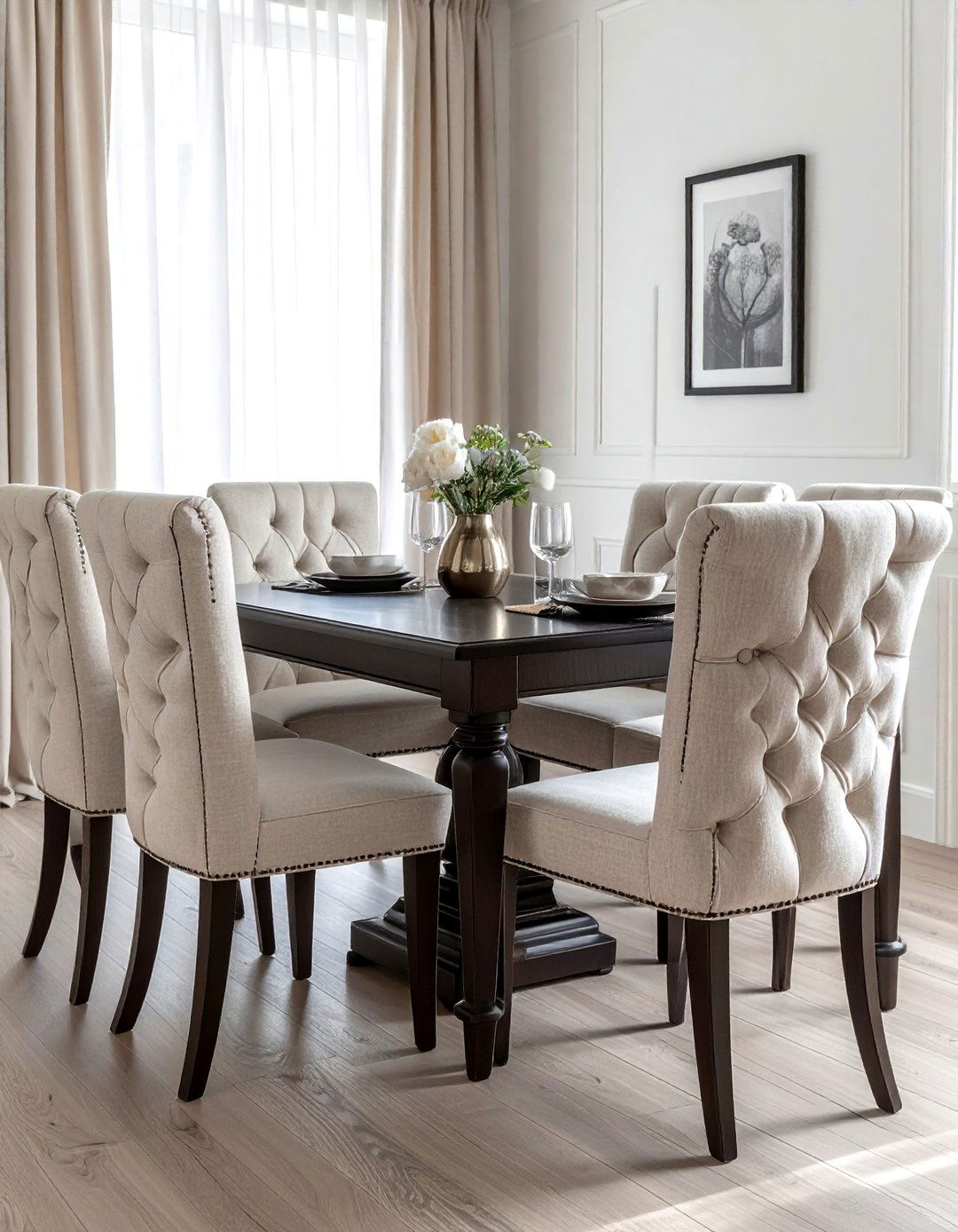 Upholstered Chairs - 30 dining room seating arrangements ideas