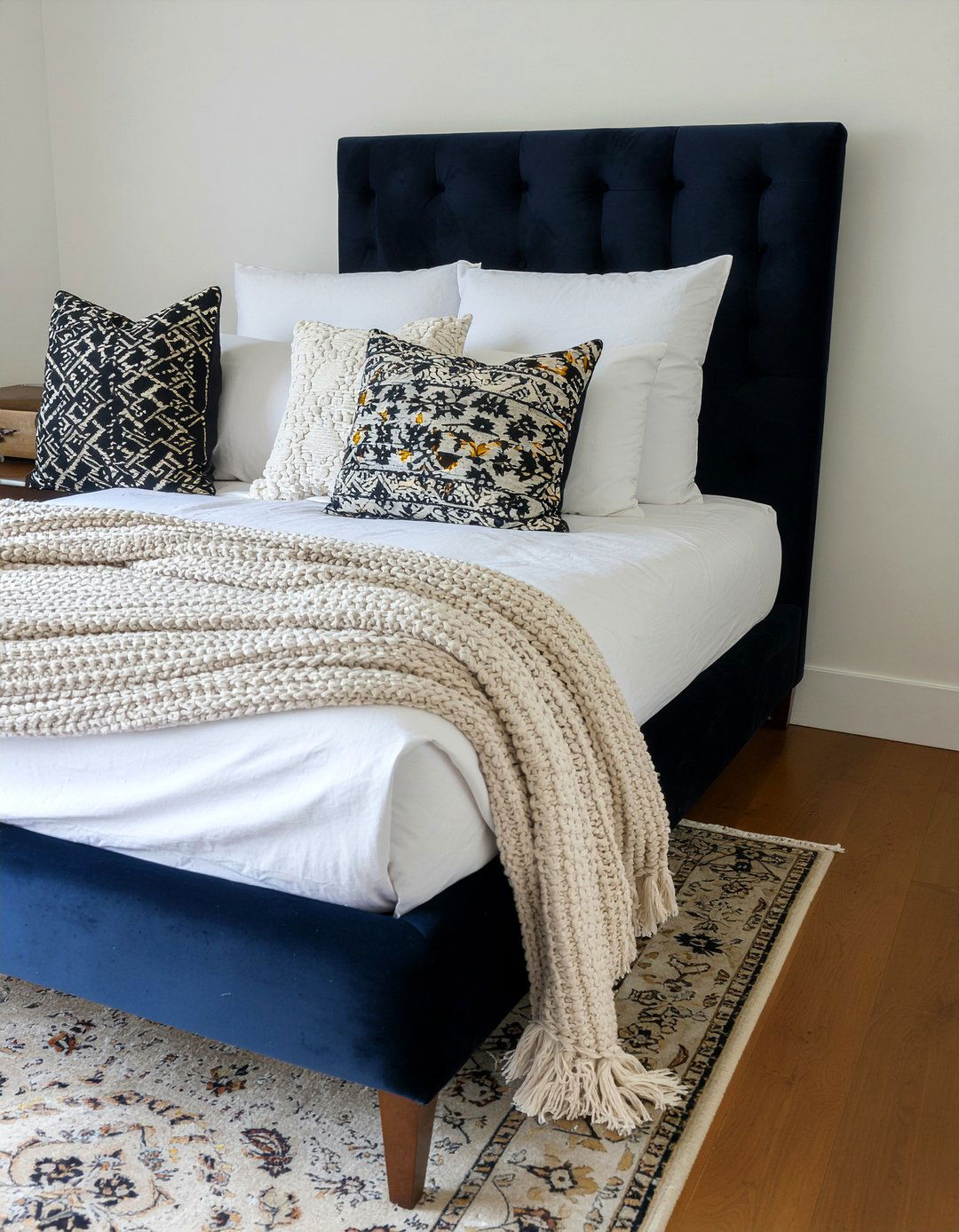 Upholstered DIY Headboard - 30 cheap bedroom furniture ideas