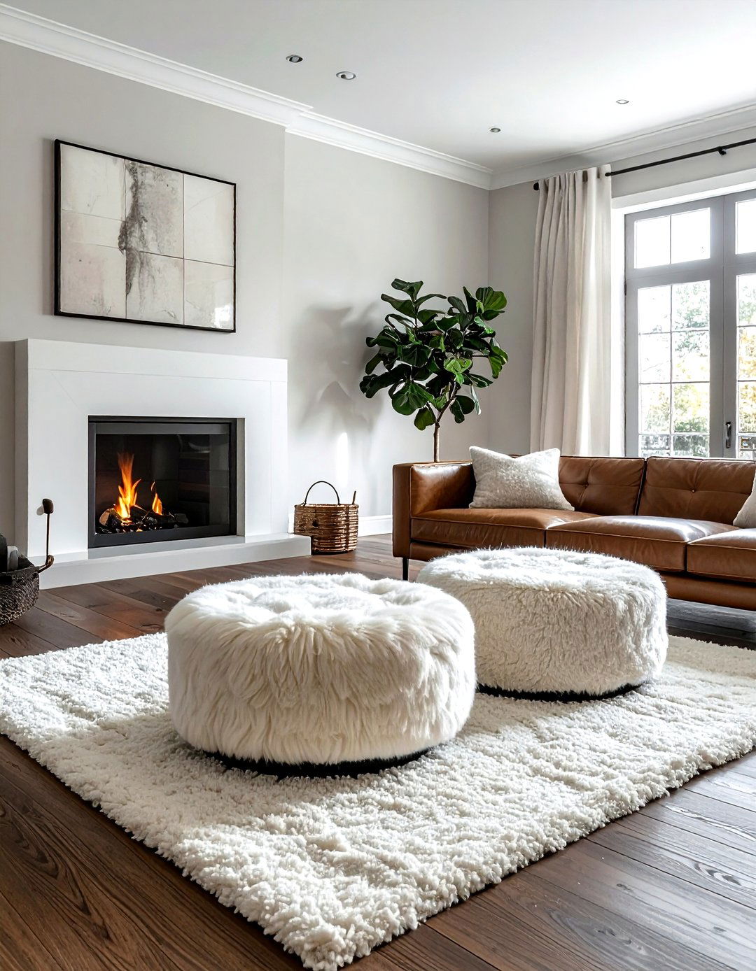 Upholstered Footstool - 30 living room luxury furniture ideas