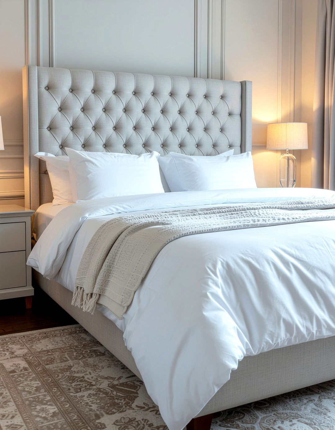 Upholstered Headboard - 30 restful bedroom ideas