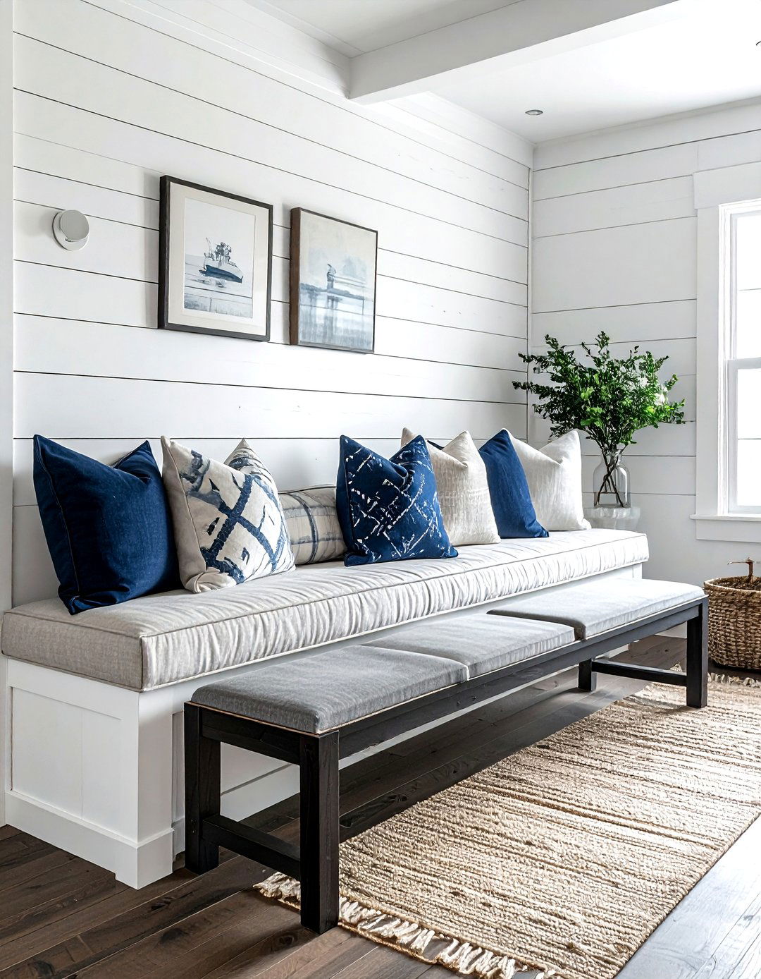 Upholstered Kitchen Bench - 30 kitchen seating ideas