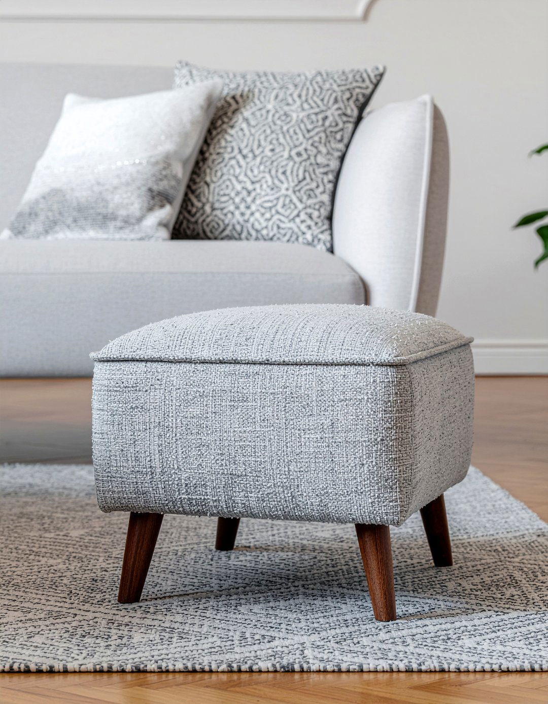 Upholstered Ottoman - 30 living room Danish modern furniture ideas