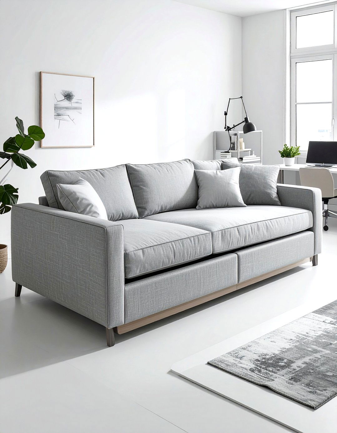 Upholstered Trundle Sofa - 30 living room sleeper sofa ideas