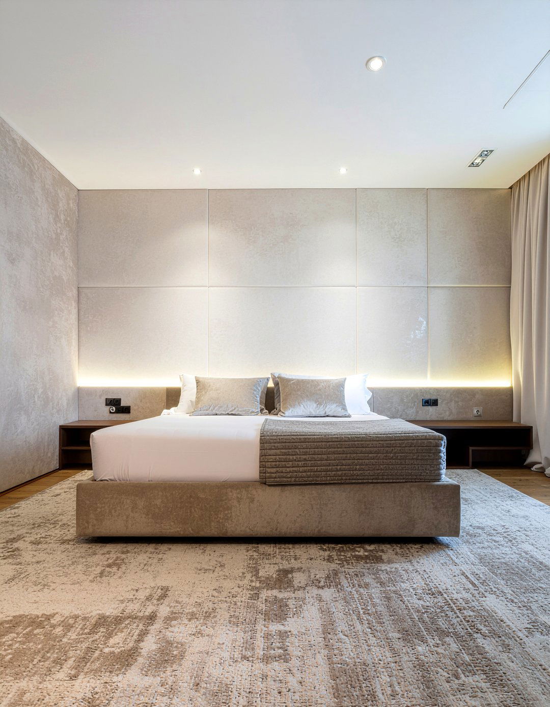 Upholstered Wall Panels - 30 textured bedroom ideas