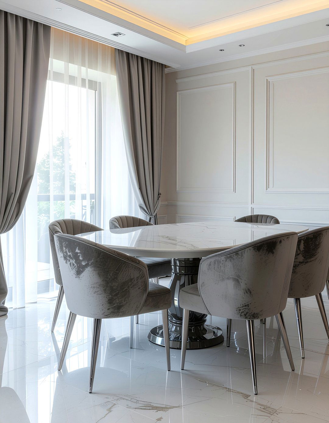 Upholstered dining chairs - 30 dining room improvement ideas