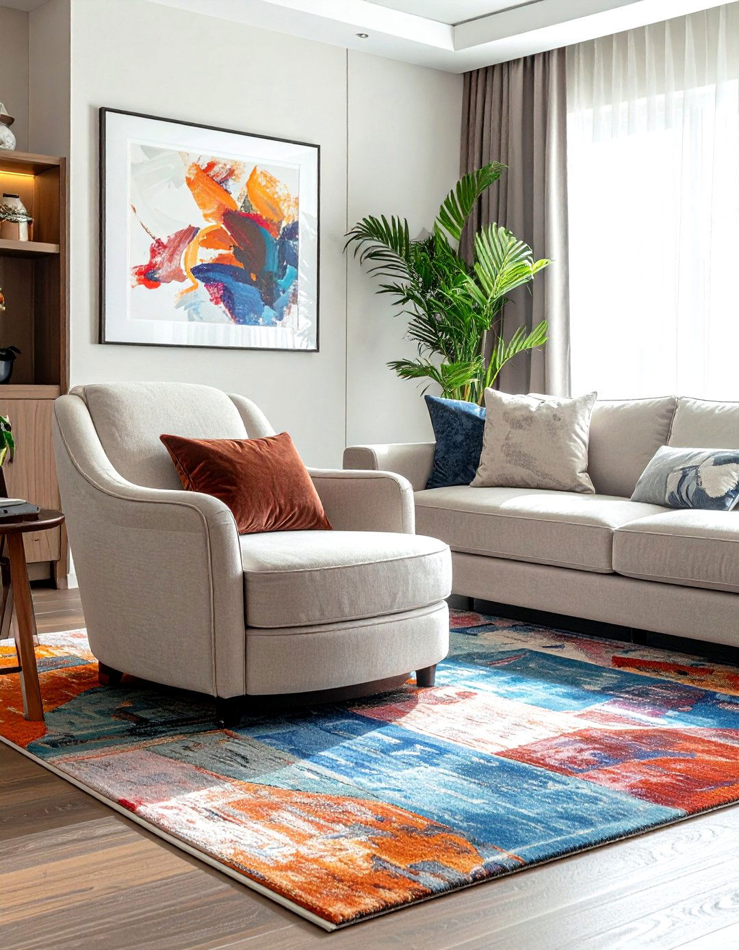 Upholstered swivel chair - 30 living room swivel chairs