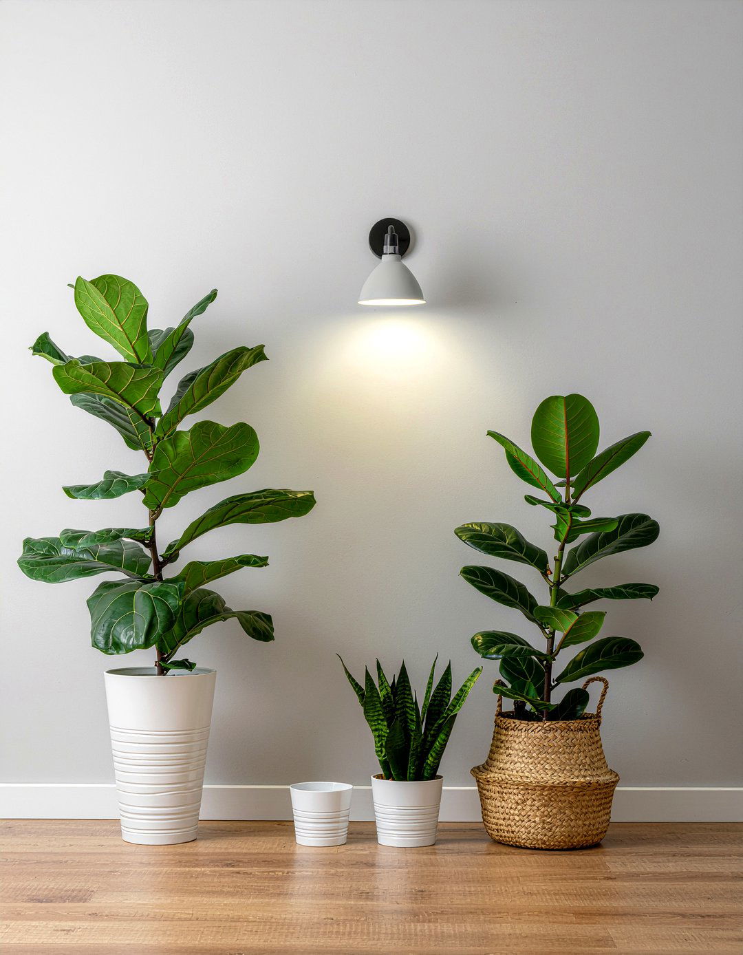 Uplighting for large floor plants - 30 living room light fixture placement