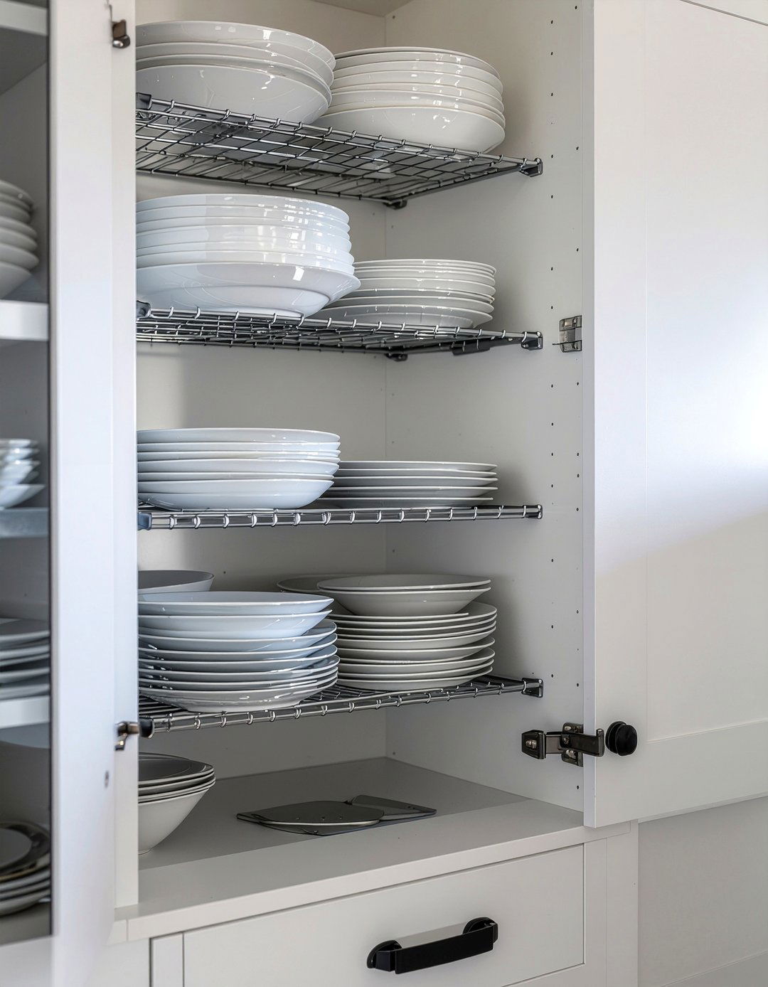 Upright Dish Storage - 30 dining room organization ideas