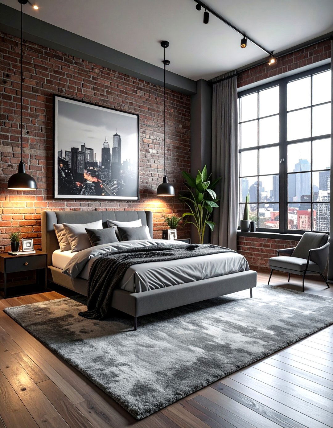 Urban Gray Loft Bedroom - 30 gray bedroom accessories ideas