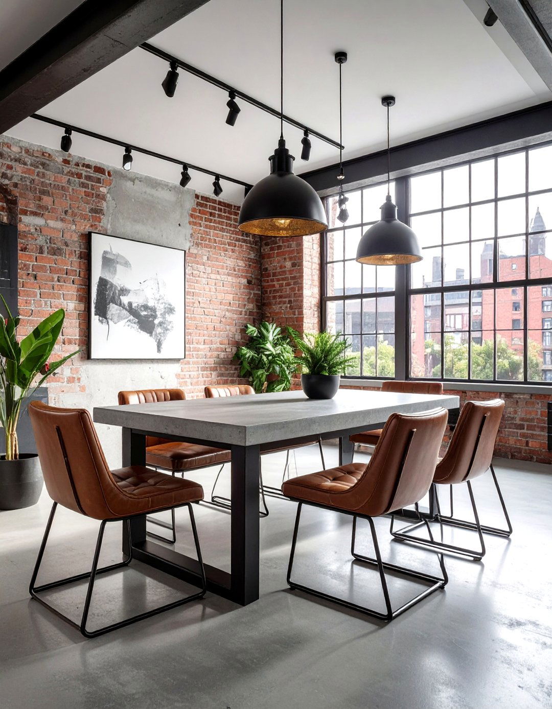 Urban Industrial Dining Space - 30 apartment dining room ideas