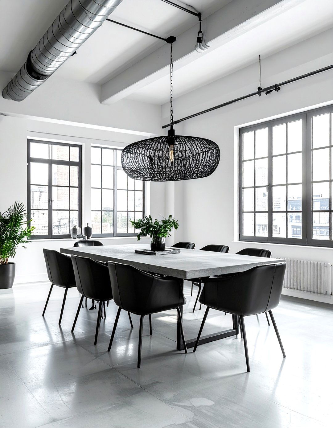 Urban Industrial Dining - 30 black chandelier dining room ideas