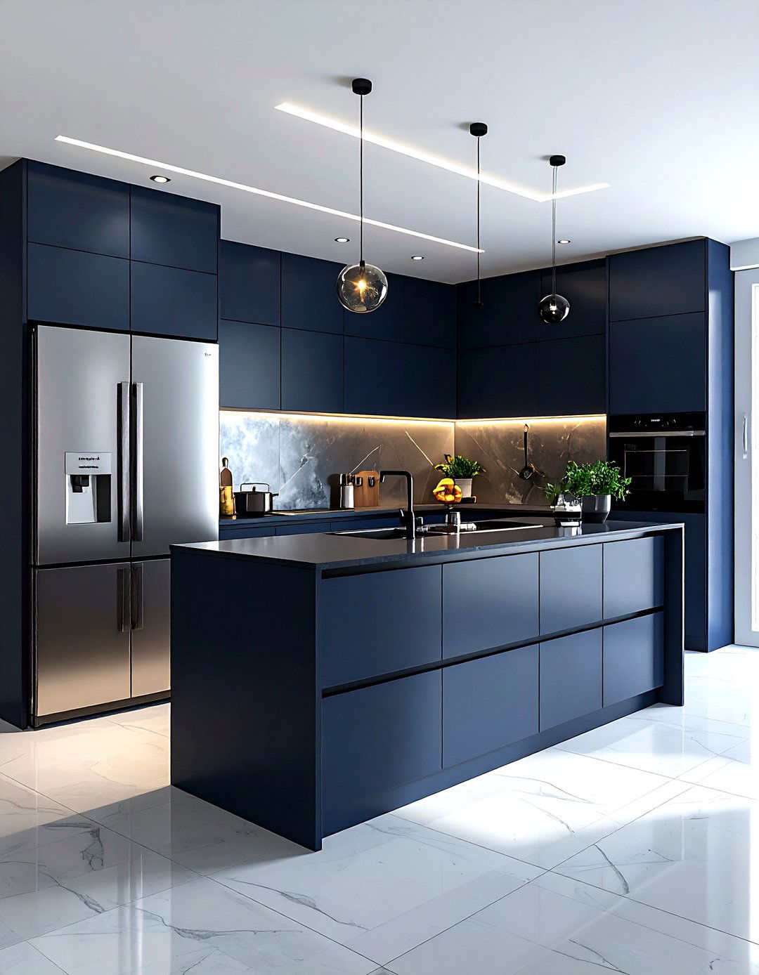 Urban Kitchen With LG Side By Side Refrigerator - 30 LG kitchen ideas