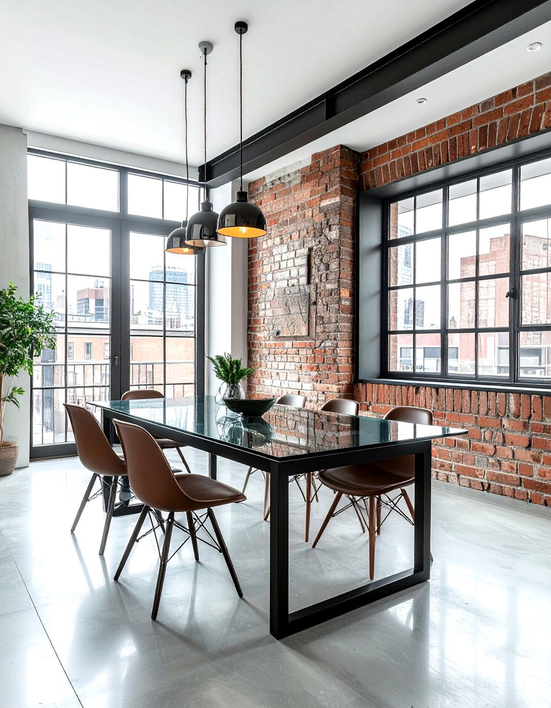 Urban Loft Glass Dining Room - 30 glass dining room ideas