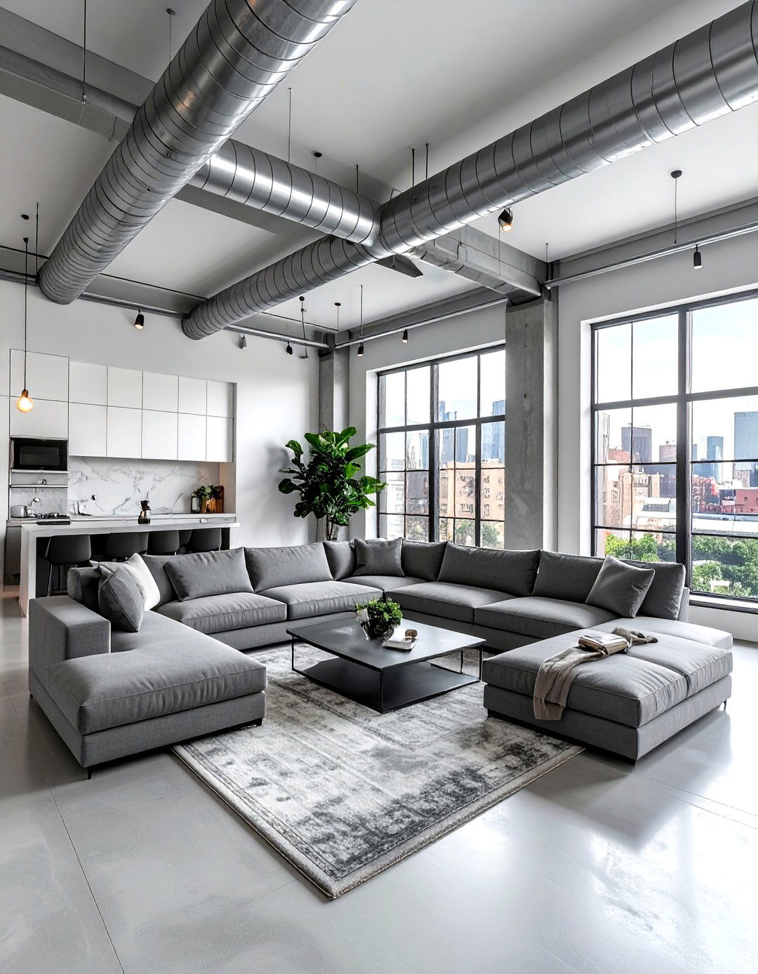Urban Loft Gray And White - 30 gray and white living room ideas