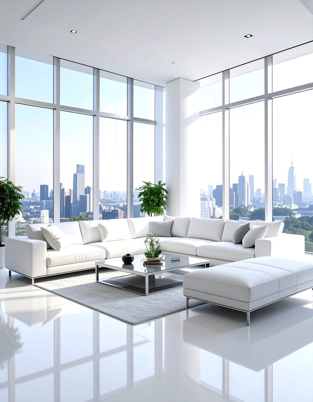 Urban Modern White Living Room - 30 modern white living room ideas