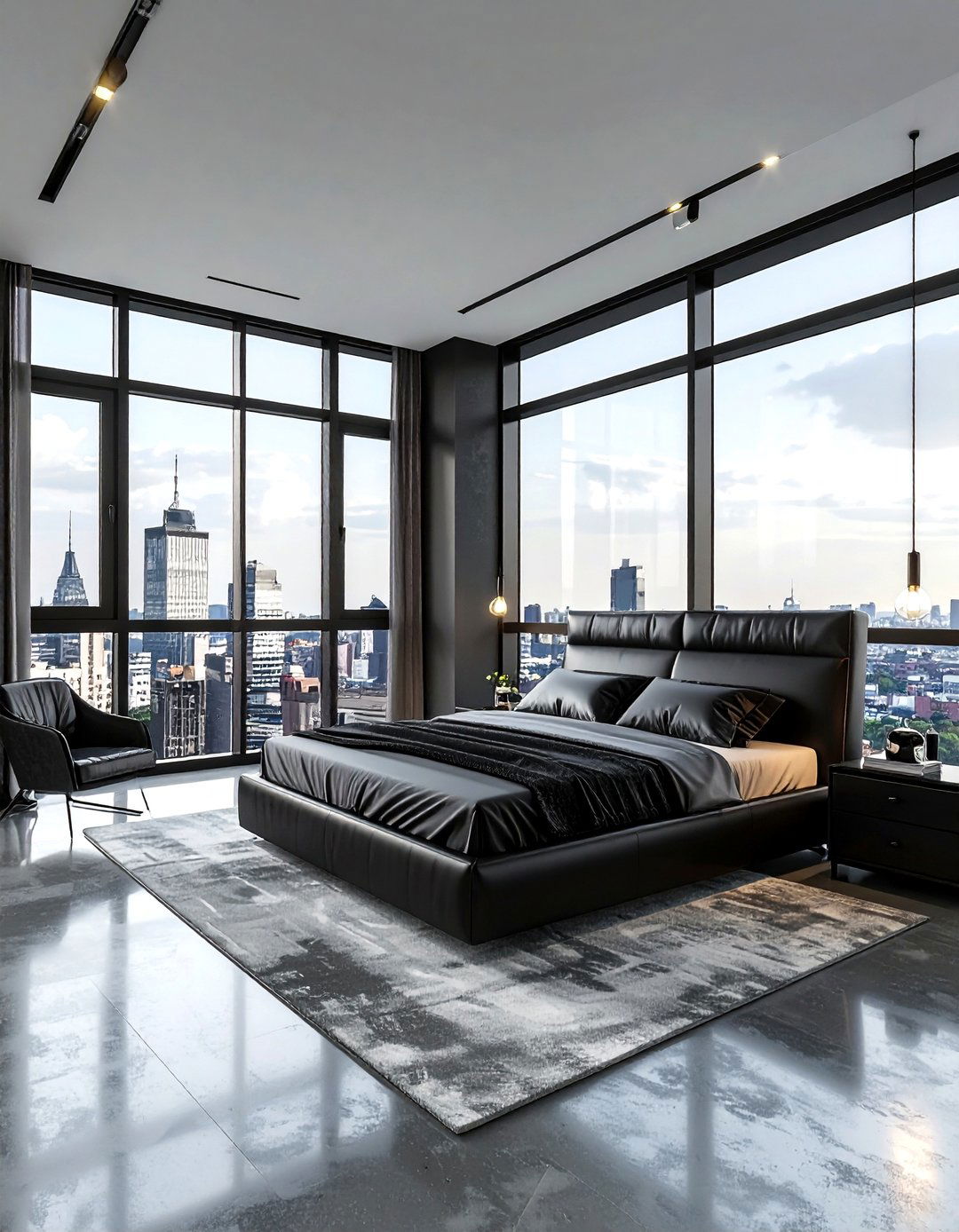 Urban black bedroom - 30 black bedroom decor ideas