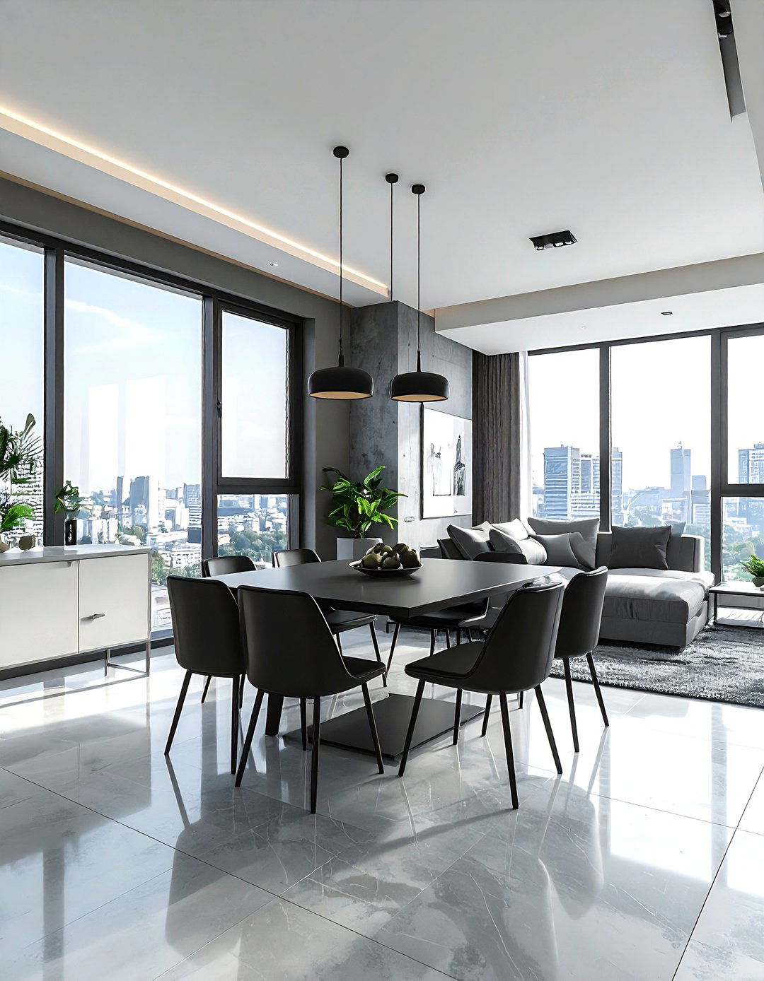 Urban living room dining combo - 30 living room with dining area ideas