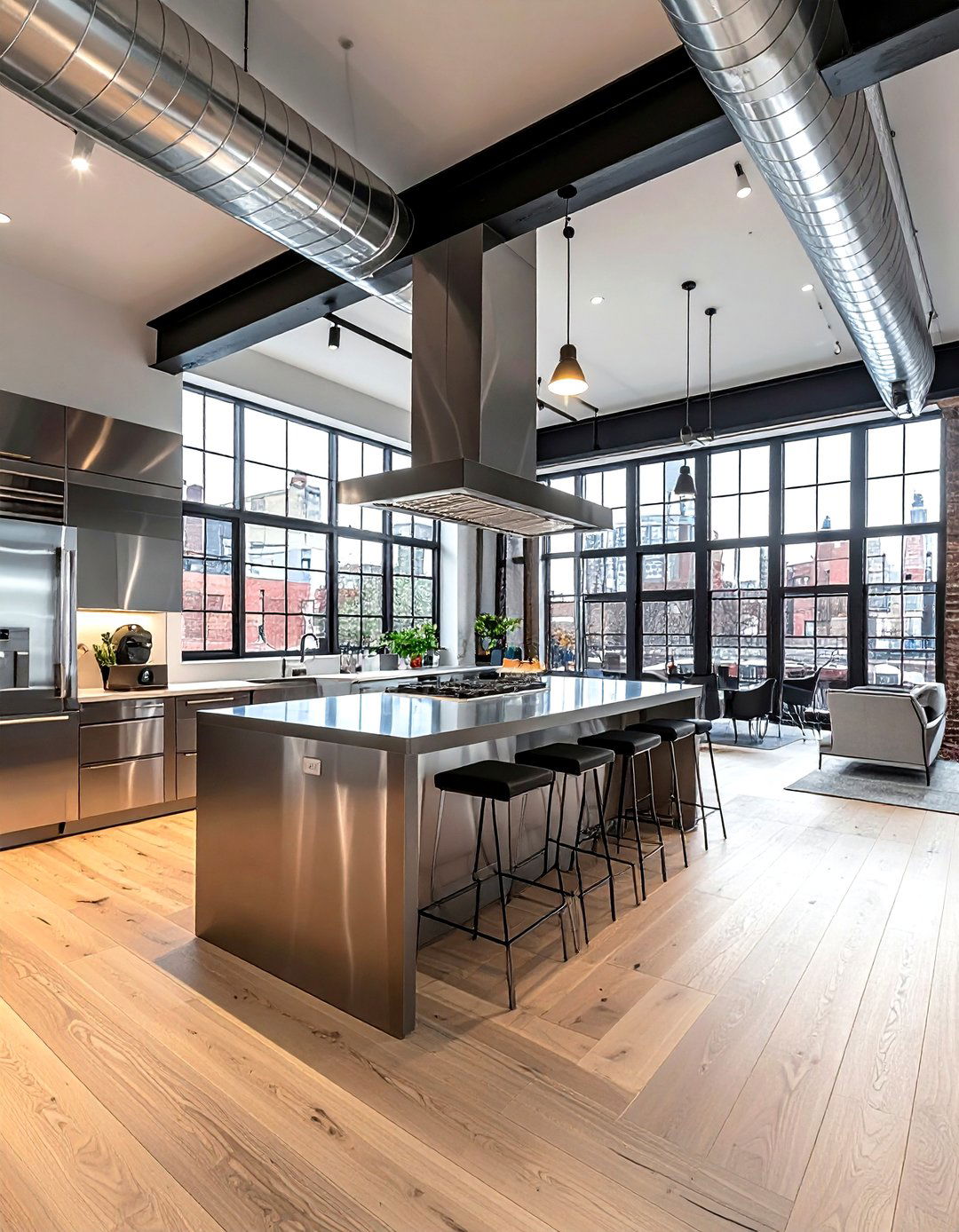 Urban loft kitchen - 30 kitchen style mixing ideas