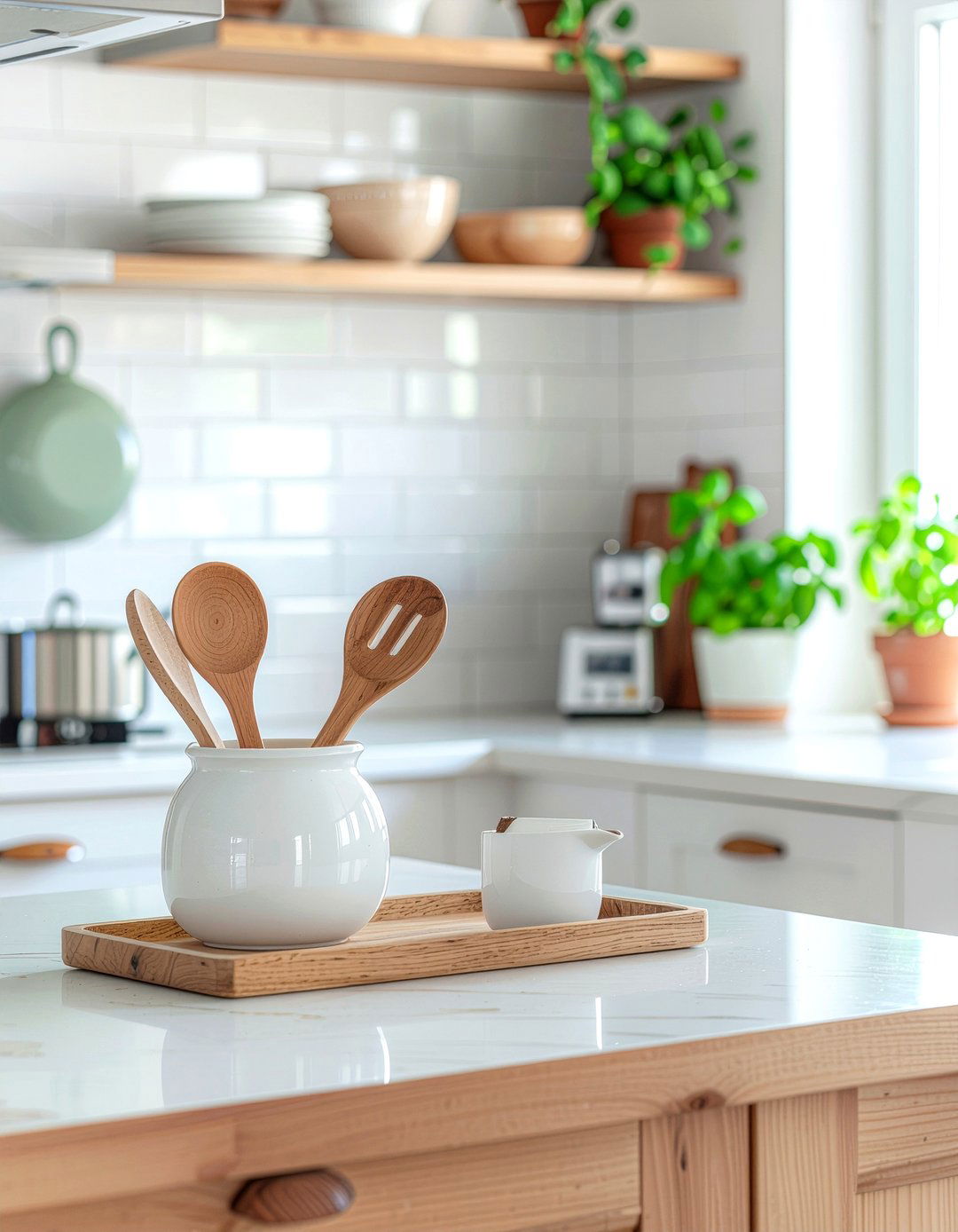 Utensil Holder Tray - 30 kitchen tray styling ideas