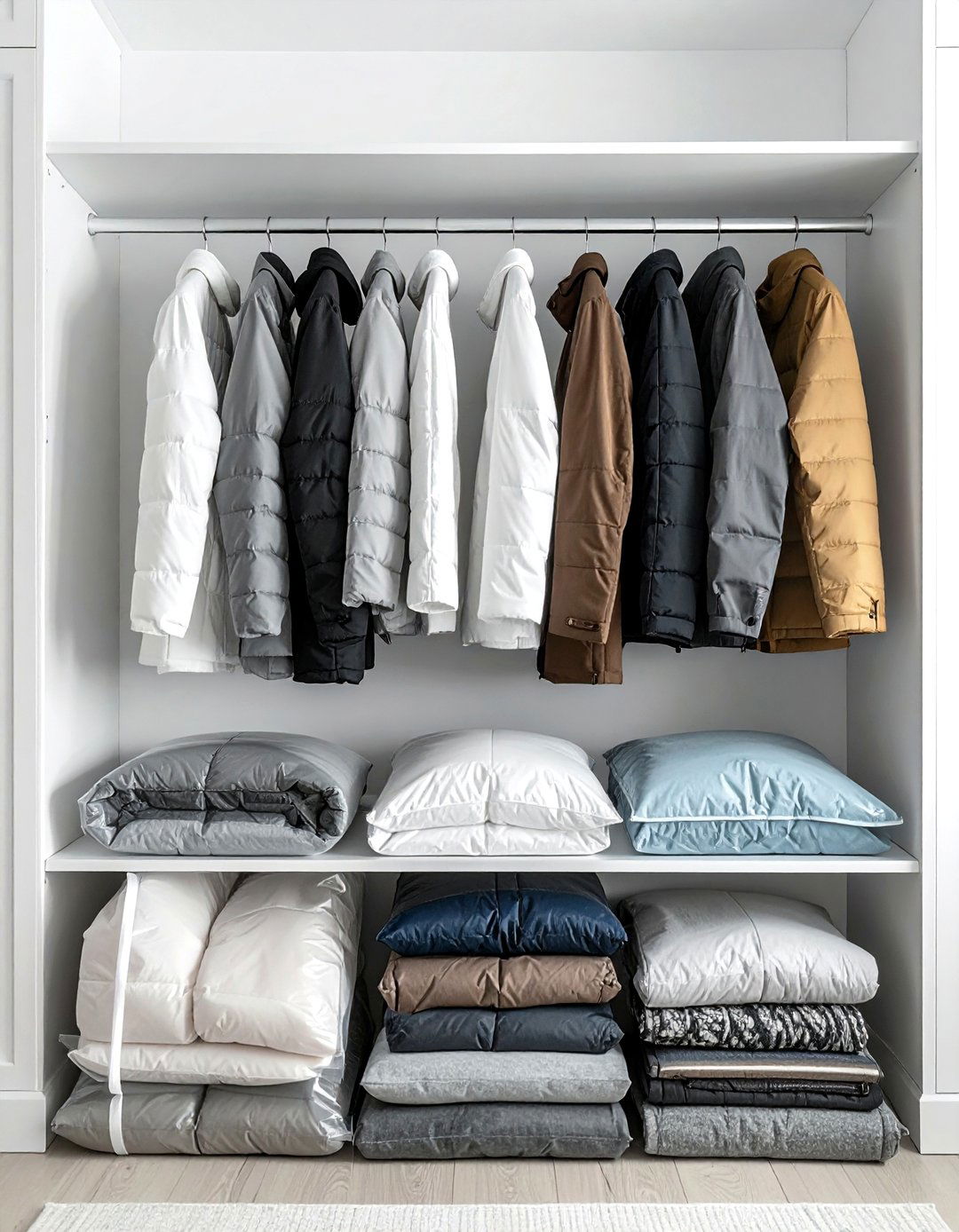 Vacuum seal storage bags - 30 bedroom organization hacks