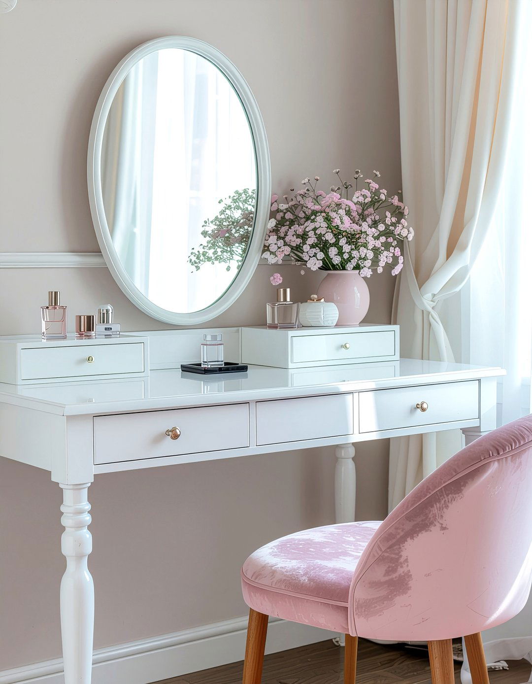 Vanity Table Setup - 30 one day bedroom ideas