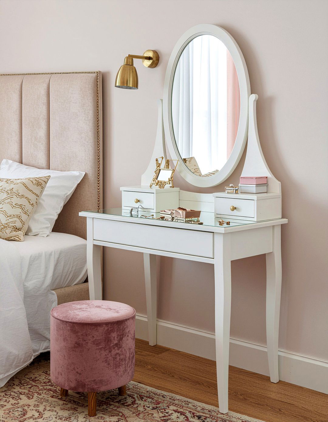 Vanity Table - 30 bedroom nightstand alternatives