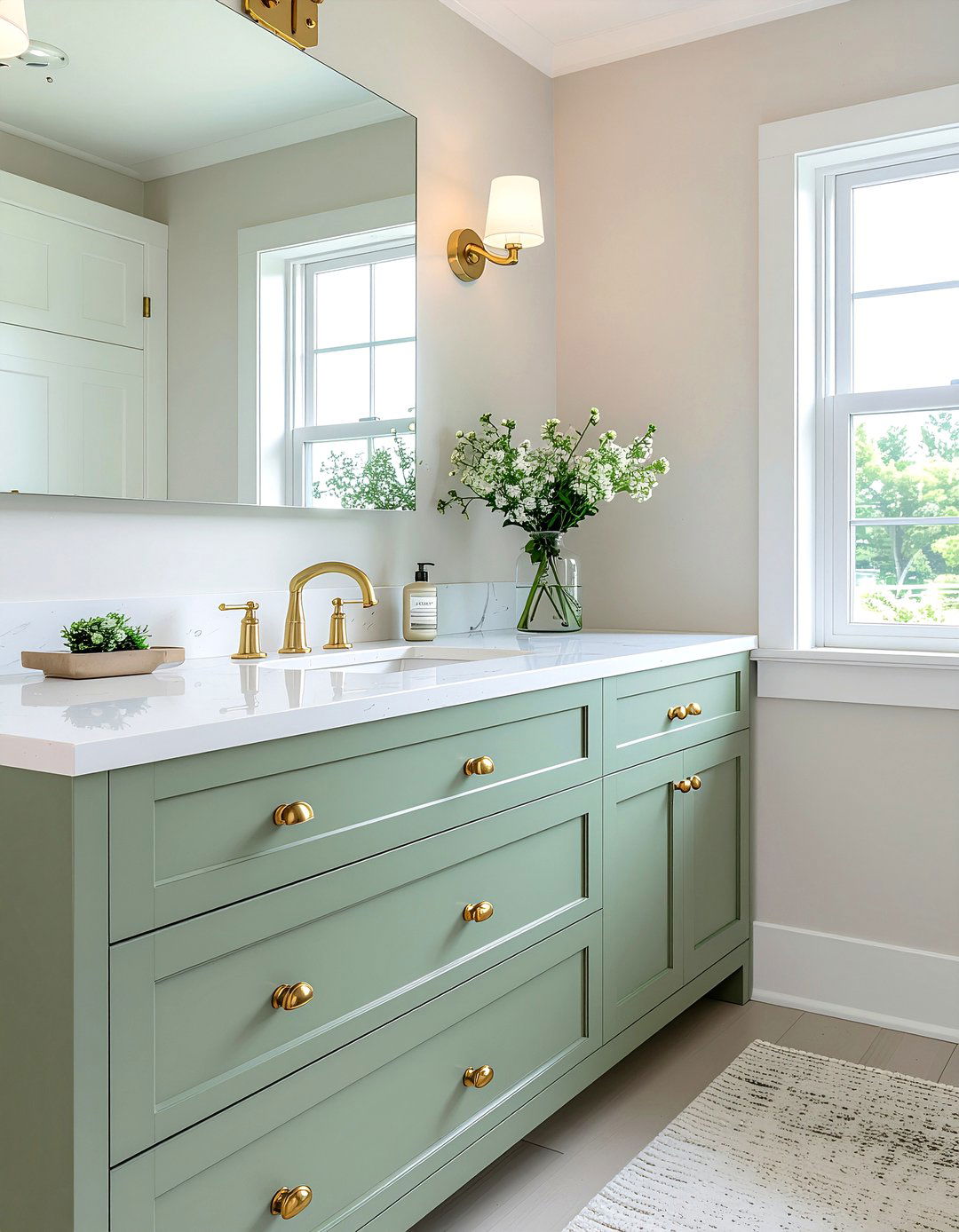 Vanity cabinet paint color - 30 bathroom glow-up ideas