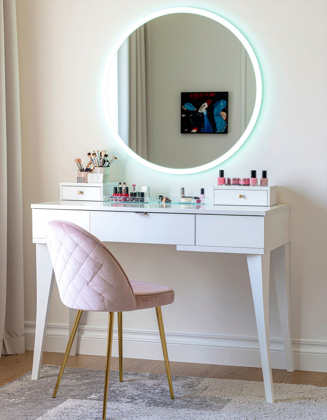 Vanity desk setup - 30 teenage girl bedroom ideas