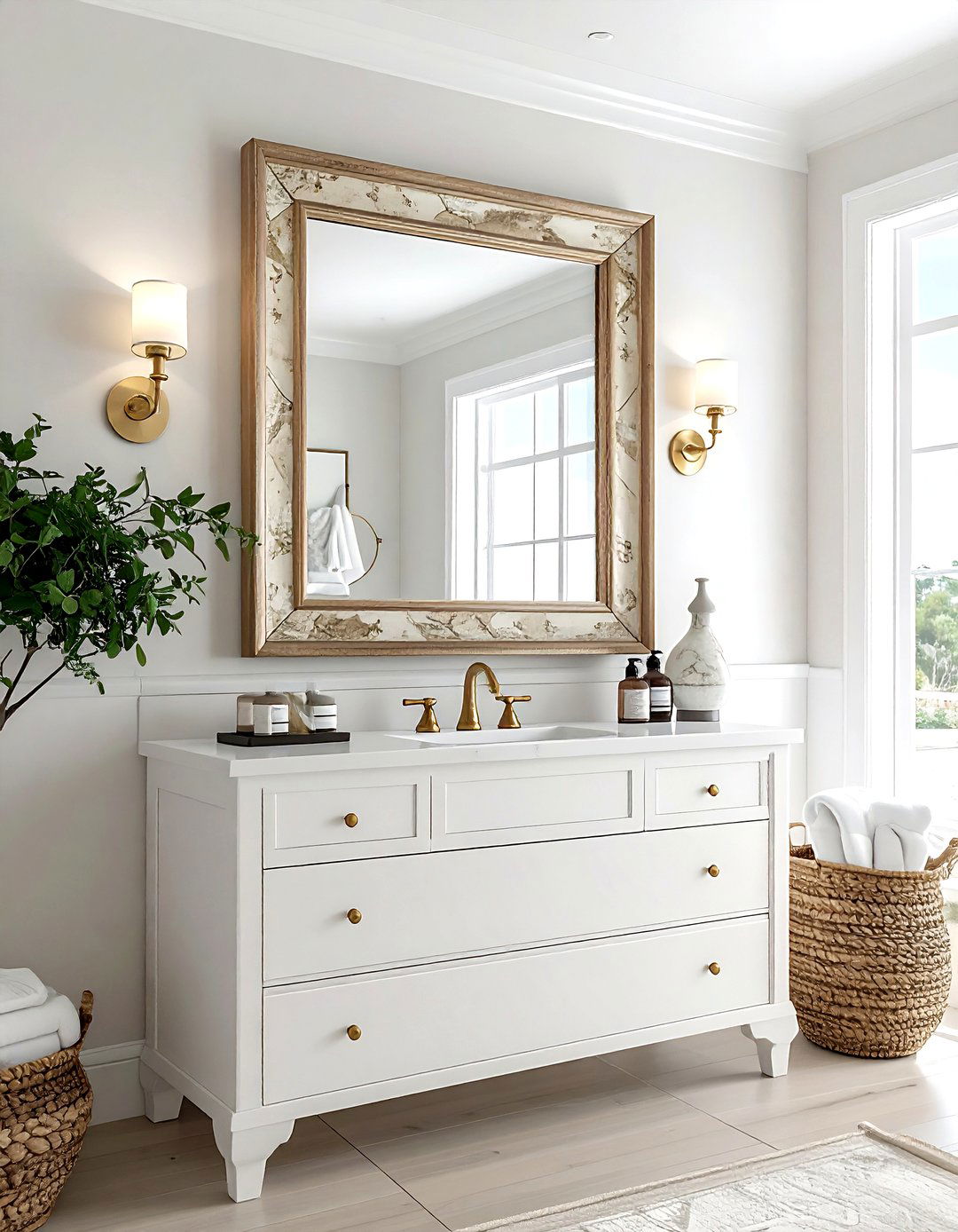 Vanity wall mirror - 30 Serena and Lily decor ideas