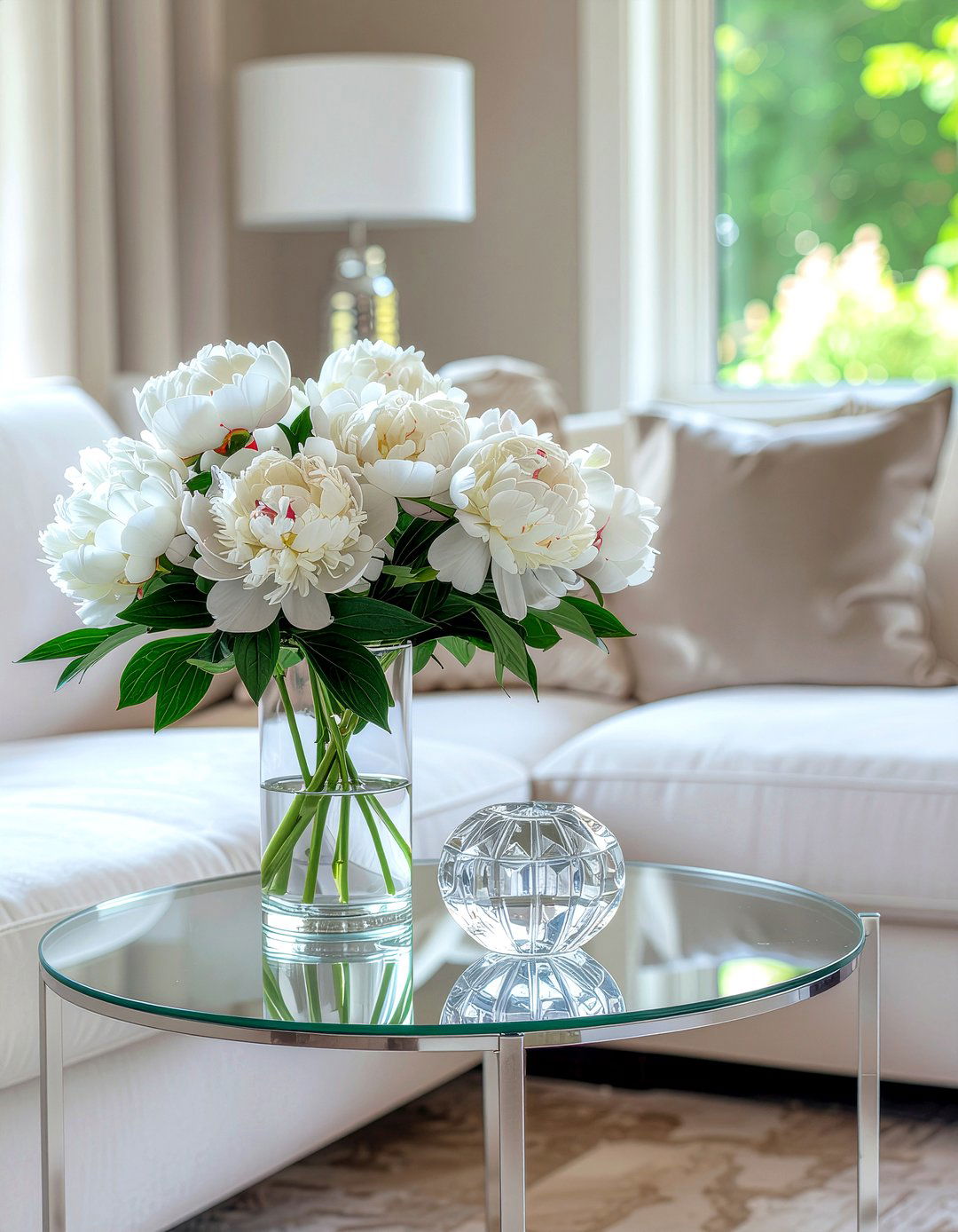 Vase with fresh flowers - 30 end table styling ideas