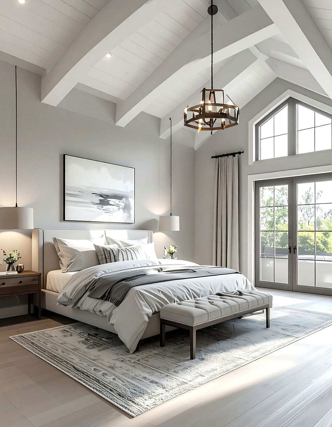 Vaulted Bedroom Ceiling - 30 airy bedroom ideas