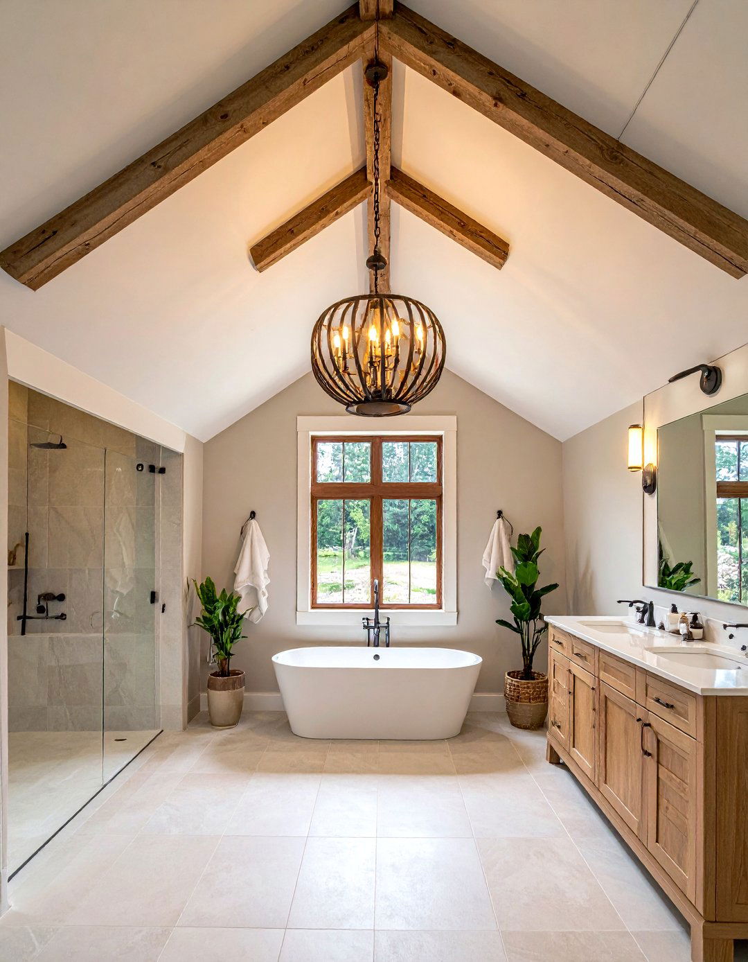 Vaulted Ceiling - 30 dreamy bathroom ideas