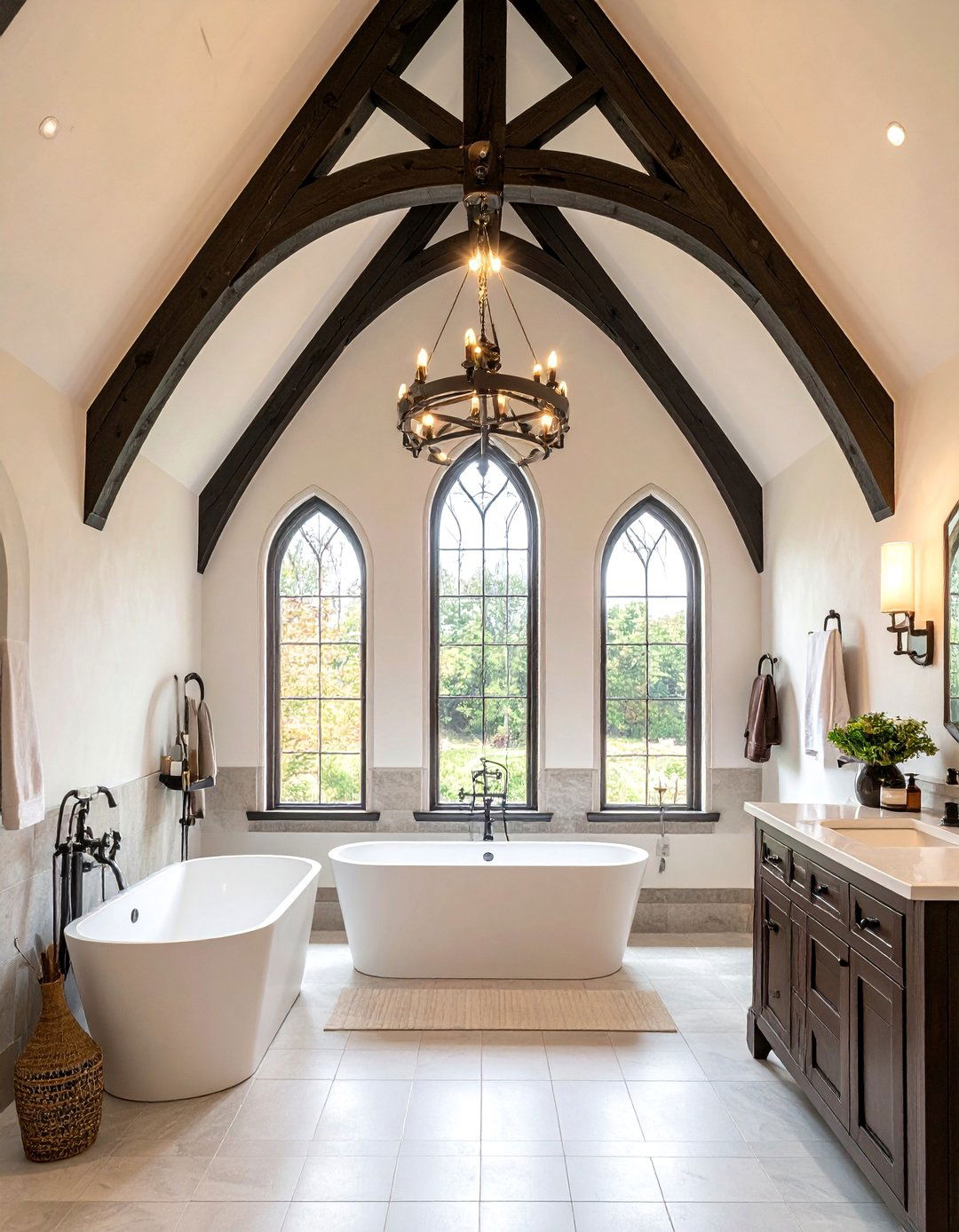 Vaulted Ceiling Bathroom - 30 Tudor bathroom ideas
