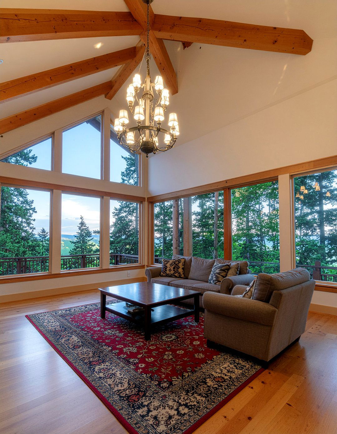 Vaulted Ceiling Cabin - 30 cabin style living room ideas