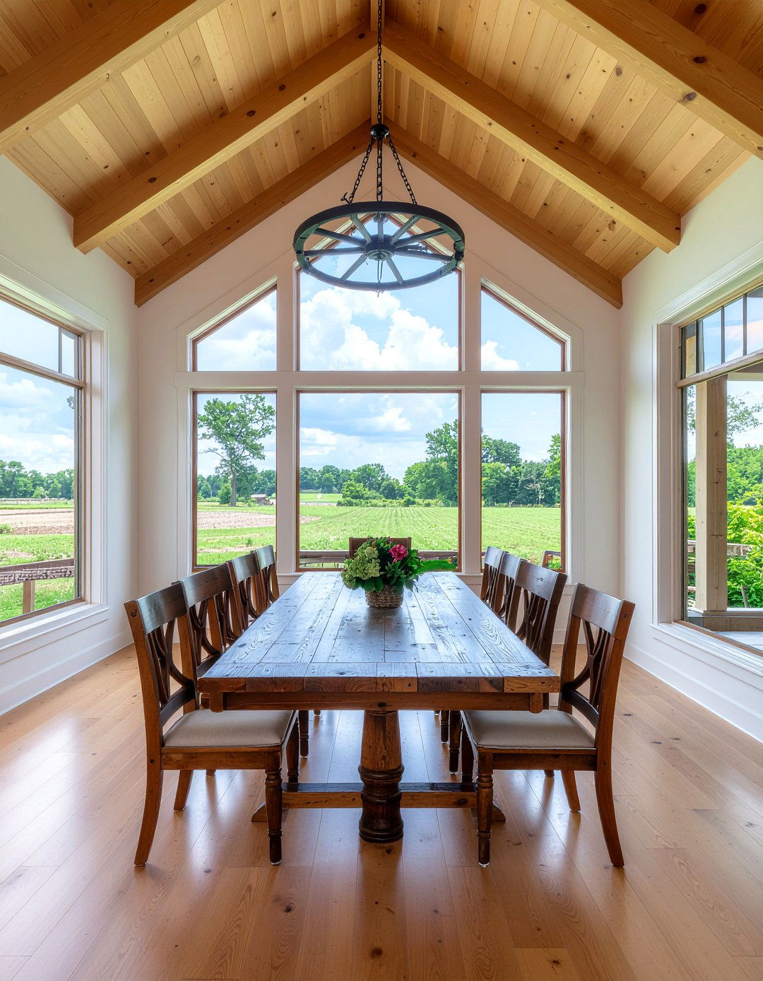 Vaulted Ceiling Dining Room - 30 farmhouse dining room ideas