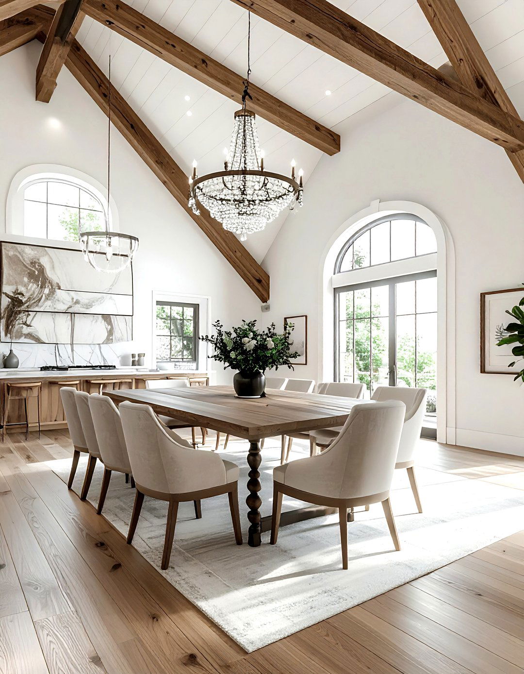 Vaulted Ceiling Dining Room - 30 serene dining room ideas