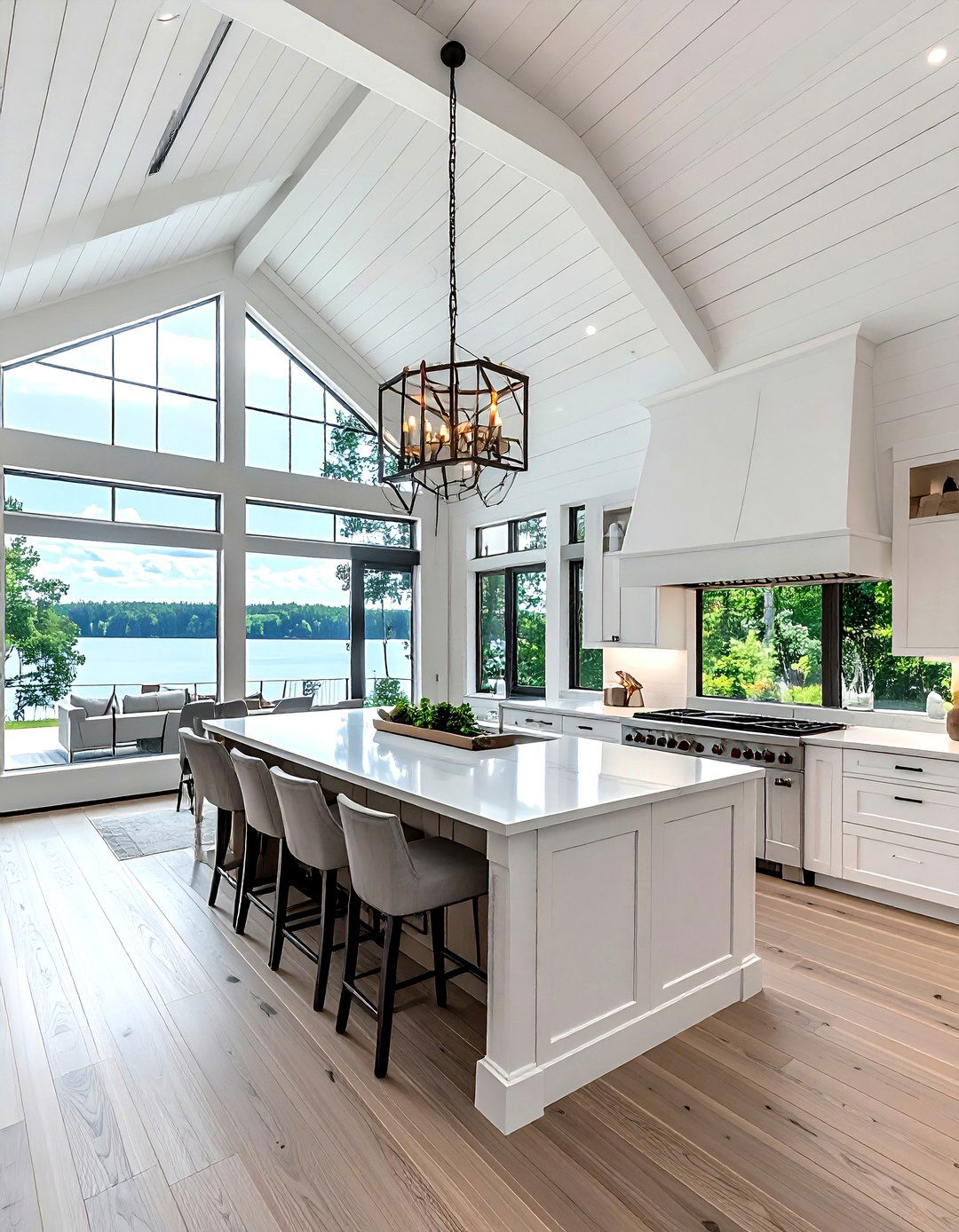 Vaulted Ceiling Kitchen - 30 lake house kitchen ideas